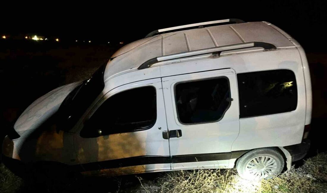 Van'ın Gevaş-Gürpınar karayolunda, kontrolünü kaybeden bir hafif ticari kamyonet takla