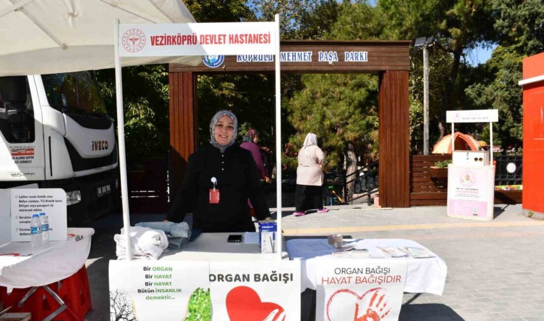 Samsun'un Vezirköprü ilçesinde, organ bağışına yönelik farkındalık etkinliği düzenlendi. Vezirköprü