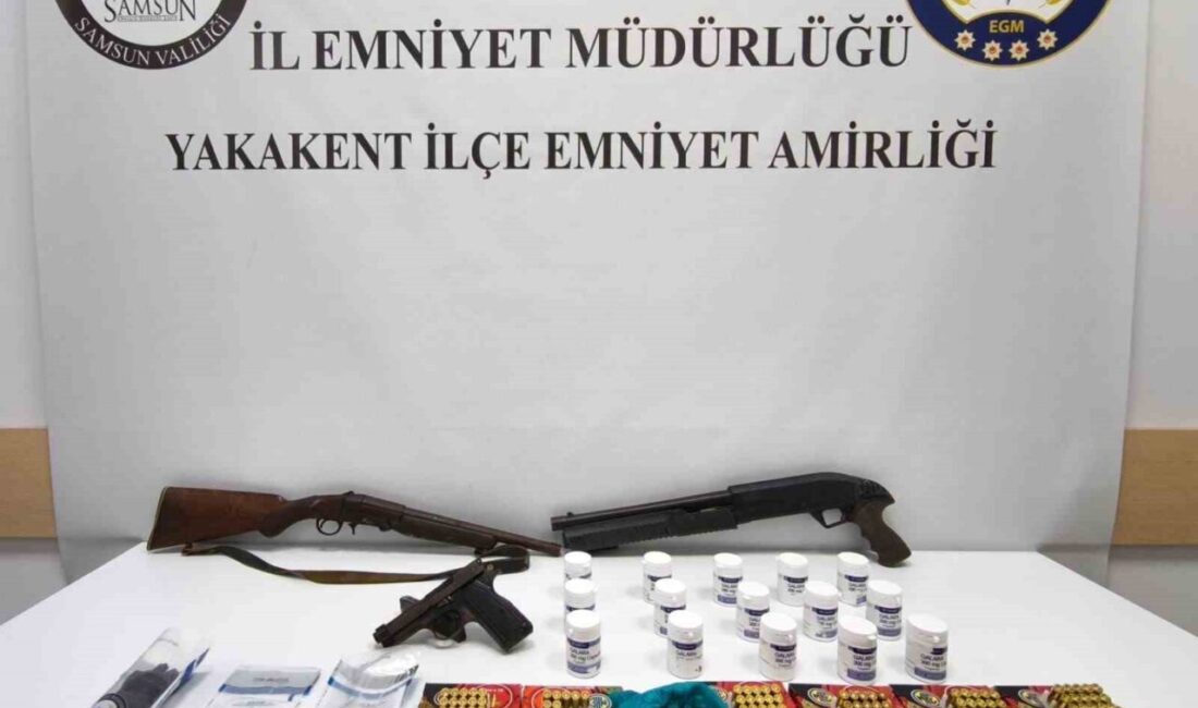Samsun'un Yakakent ve Alaçam ilçelerinde gerçekleştirilen uyuşturucu operasyonunda 2 kişi