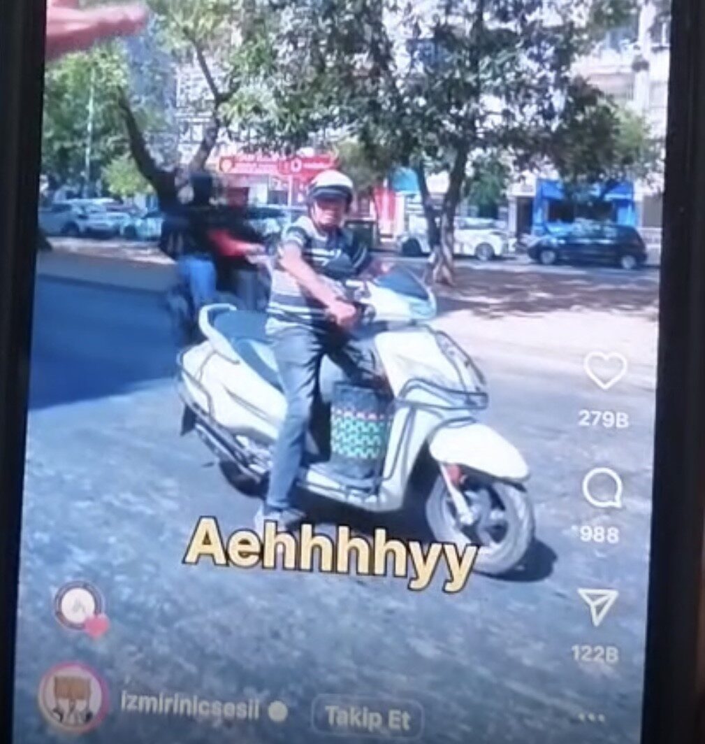İzmir'de motosikletiyle yayalara tehlikeli şekilde yaklaşarak tedirginlik yaratan F.Ç., Cumhuriyet