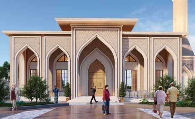 Düzce'nin Çilimli ilçesinde kentsel dönüşüm projeleri kapsamında Yeni Merkez Camisi'nin