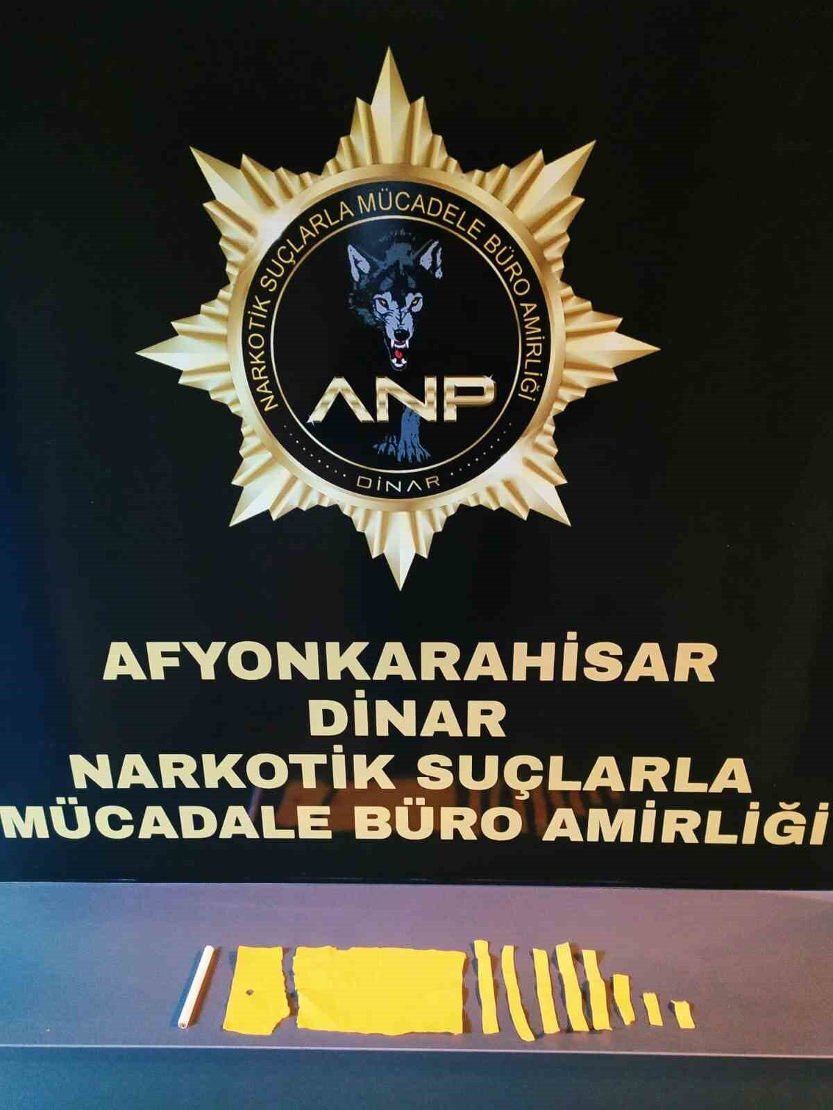 Afyonkarahisar'da bir yolcu otobüsünde Y.C. adlı şahıs, polis tarafından yapılan
