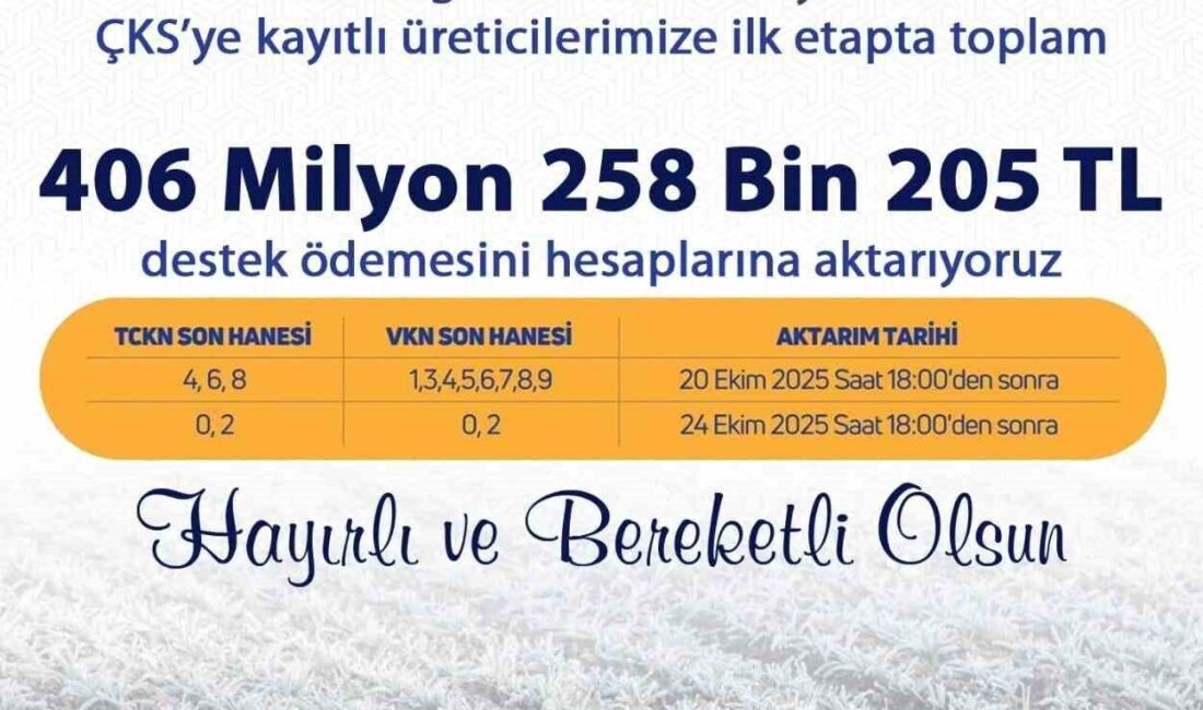 Denizli'de tarım sigortası bulunmayan ve zirai dondan etkilenen üreticilere 406