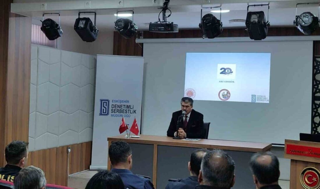 Eskişehir’de Denetimli Serbestlik Hizmetlerinin 20. Yılı Dolayısıyla Bilgilendirme Toplantısı Yapıldı Eskişehir'de, denetimli serbestlik hizmetlerinin ceza adalet sistemine girişinin 20. yılı
