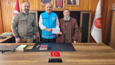 Edirne İl Müftülüğü'nde uzun yıllar görev yapan Halil Delen ve