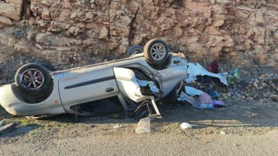 Adıyaman’ın Gölbaşı ilçesinde, Selahattin Ç.'nin kullandığı otomobil kontrolden çıkarak devrildi.