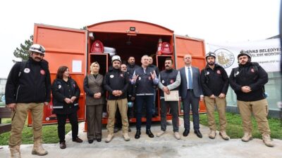 Sivas Belediyesi, afet hazırlık çalışmaları çerçevesinde Afet Konteyneri uygulamasını başlatarak