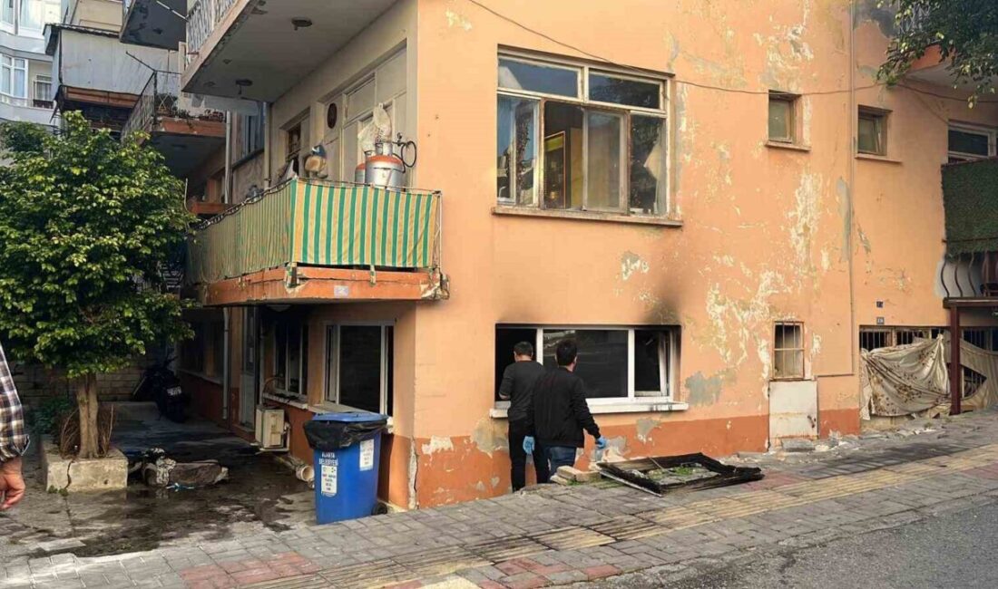 Antalya'nın Alanya ilçesinde, Saray Mahallesi'ndeki bir apartmanın giriş katında çıkan