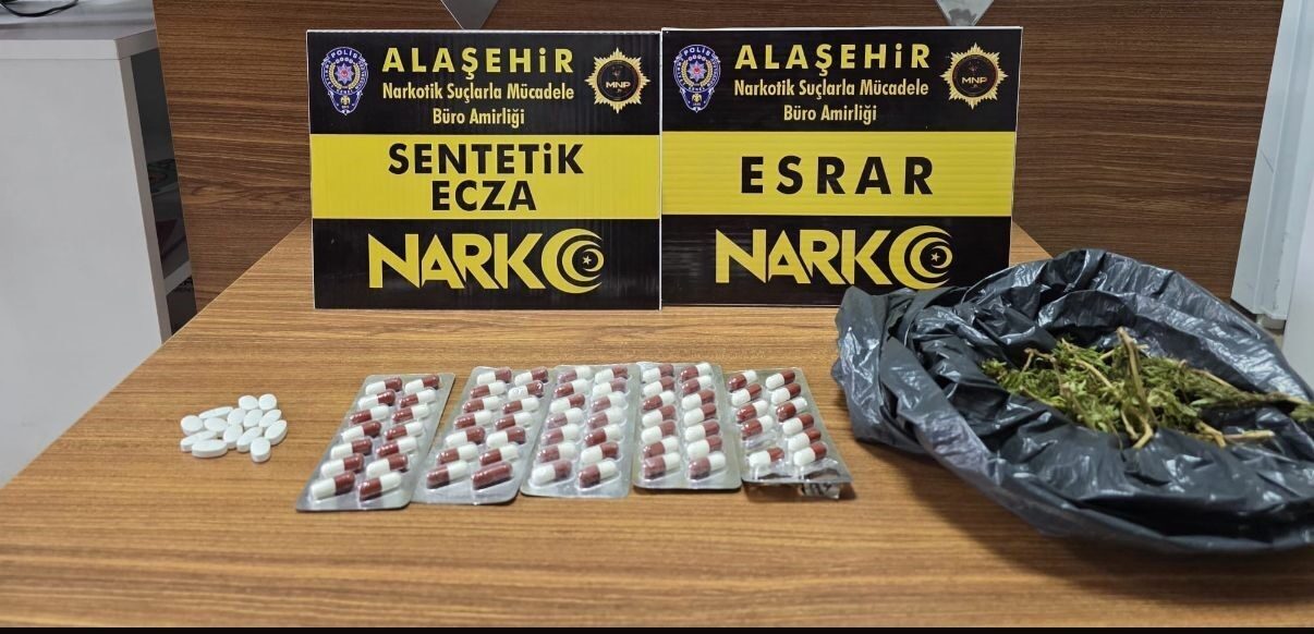 Manisa'nın Alaşehir ilçesinde yapılan uyuşturucu operasyonunda, 26 yaşındaki M.T. gözaltına
