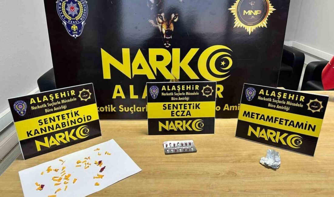 Manisa'nın Alaşehir ilçesinde uyuşturucu imalatı ve ticareti yaptığı belirlenen N.E.