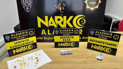 Manisa'nın Alaşehir ilçesinde uyuşturucu imalatı ve ticareti yaptığı belirlenen N.E.