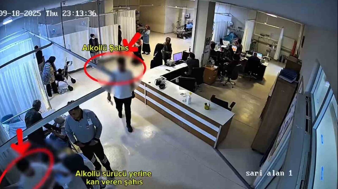 Ordu'nun Perşembe ilçesinde jandarma, 0,55 promil alkollü sürücü S.H.'nin hastanede