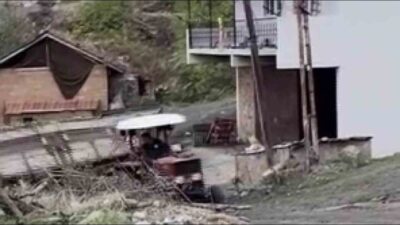 Amasya'nın Göynücek ilçesinde genç çiftçi Semih Pelit'in şeker pancarı yüklü