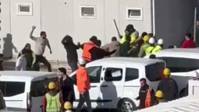 Ankara'nın Yenimahalle ilçesinde bir inşaatta işçiler arasında bilinmeyen bir nedenden