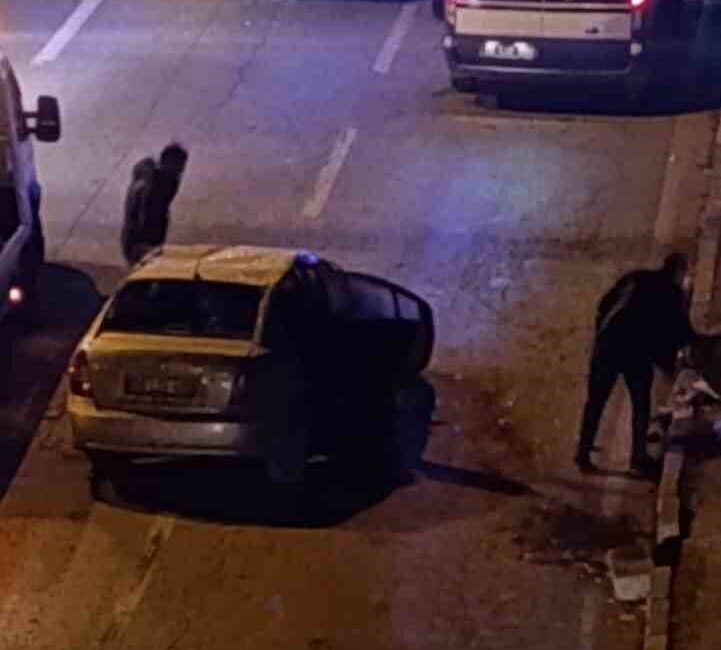 Ankara'nın Elmadağ ilçesinde, yoldaki çukur nedeniyle sürekliyi kaybeden Ç.Z. yönetimindeki