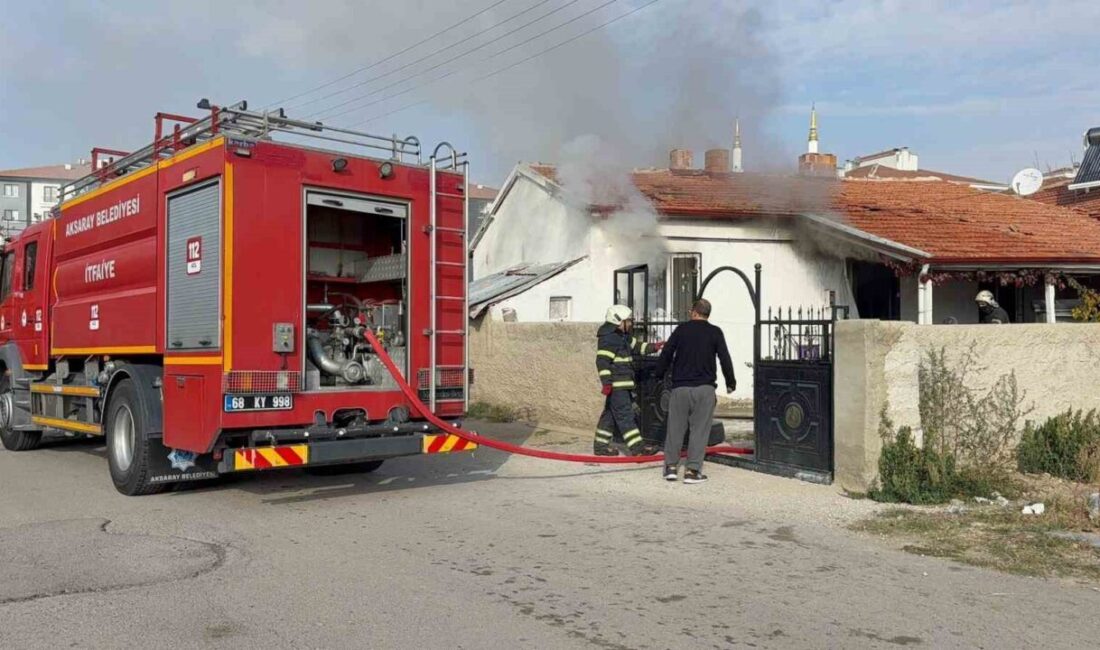 Aksaray'da annesi H.D. ile tartışan 24 yaşındaki K.D., evini ateşe