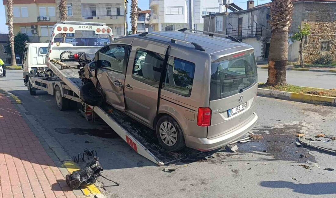 Antalya'nın Manavgat ilçesinde Halim Karabacak'ın kullandığı hafif ticari araç palmiye