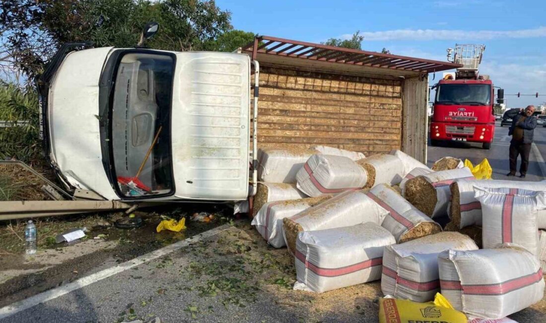 Antalya’nın Serik ilçesinde, 55 yaşındaki Recep K.'nin kullandığı saman yüklü