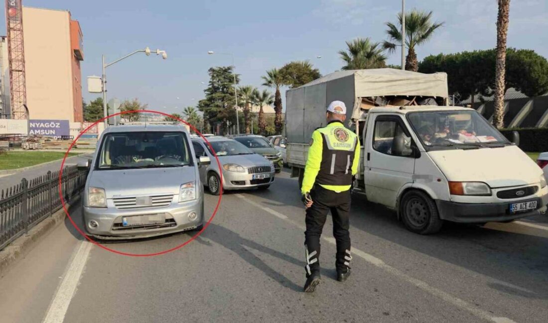 Samsun'un İlkadım ilçesinde A.Y. isimli sürücü, aracını ana yola park