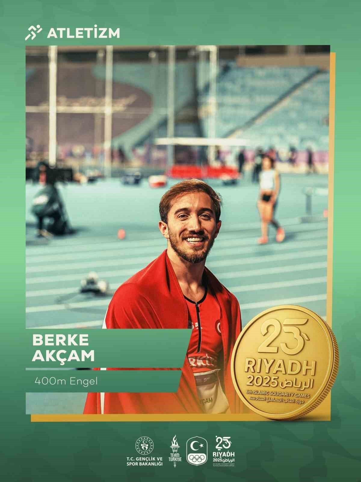Berke Akçam, Riyad'da düzenlenen 6. İslami Dayanışma Oyunları'nda 400 metre
