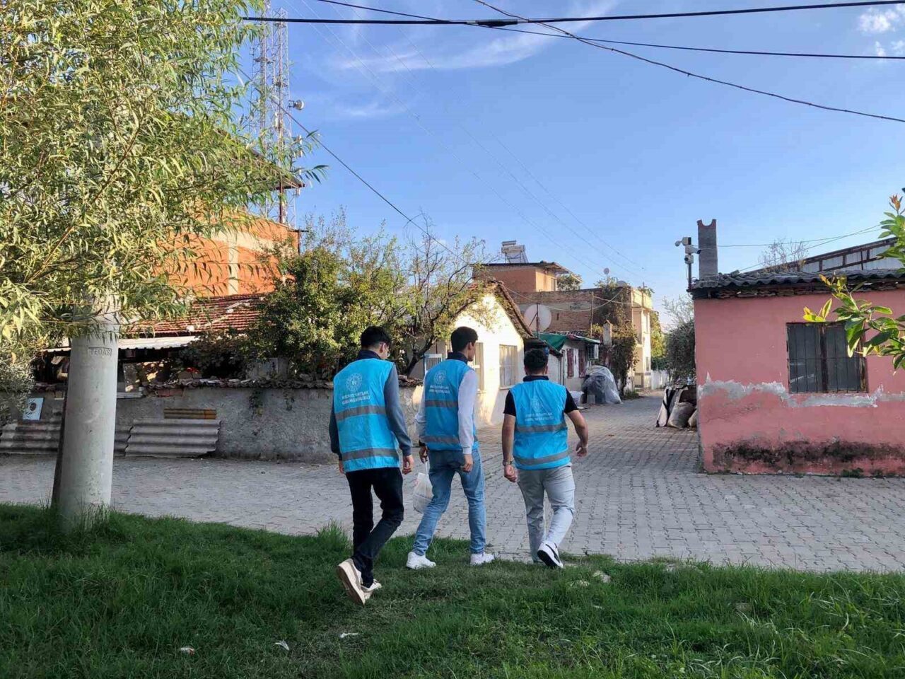 Aydın'ın Nazilli ilçesindeki Hacı Mustafa Efendizade Yurdu'nda kalan gönüllü gençler,