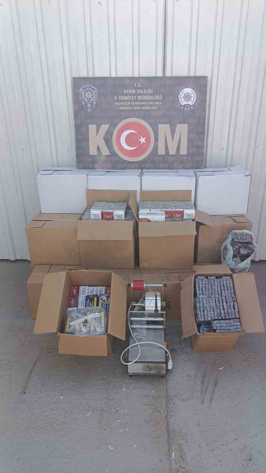 Aydın'ın Efeler ilçesinde, İl Emniyet Müdürlüğü Kaçakçılık ve Organize Suçlarla