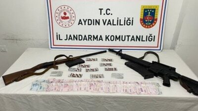 Aydın'ın Efeler ilçesinde jandarma ekiplerinin gerçekleştirdiği operasyonda bir evde 118