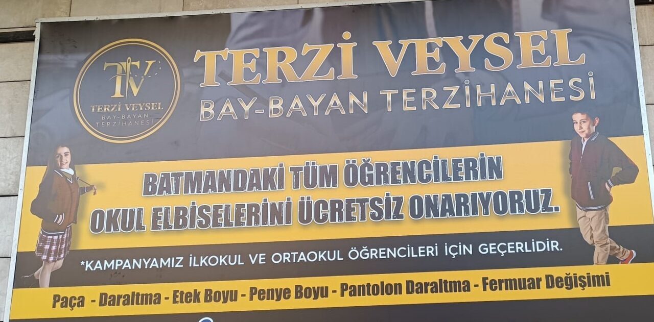 Batman'da 25 yıldır terzilik yapan Sabahattin Gerkin, öğrencilere destek olmak