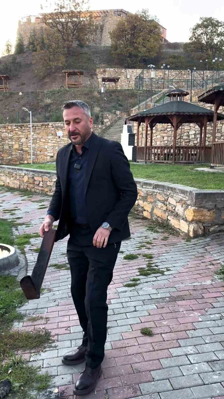 Karabük'ün Eskipazar ilçesindeki bir parkta kamelya ve mangal alanlarına zarar