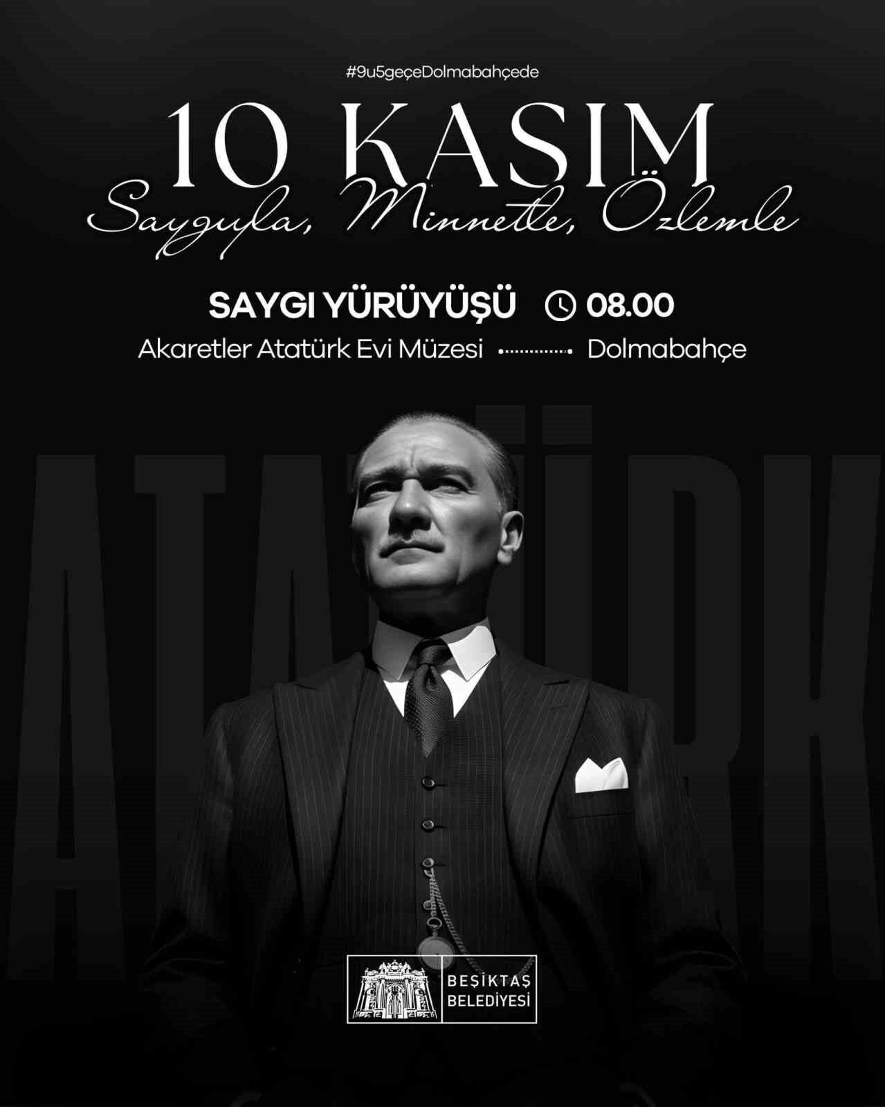 Beşiktaş Belediyesi, Gazi Mustafa Kemal Atatürk'ün vefatının 87. yılı için