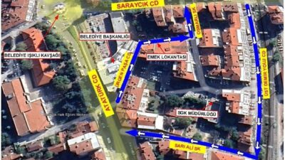 Bilecik'in Bozüyük ilçesinde Çarşı Mahallesi'nde trafikte yeni bir tek yön