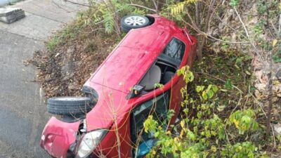 Bilecik’te Tekin D.Ş. yönetimindeki otomobil, Gülümbe rampalarında kontrolden çıkarak takla