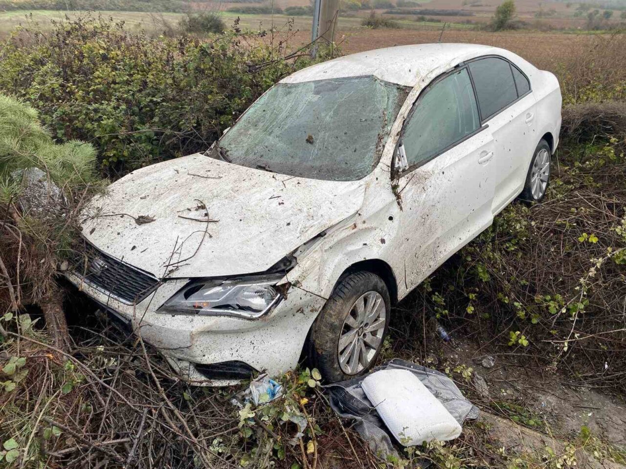 Bilecik’in Osmaneli ilçesinde D-650 Karayolu’nda meydana gelen trafik kazasında sürücü