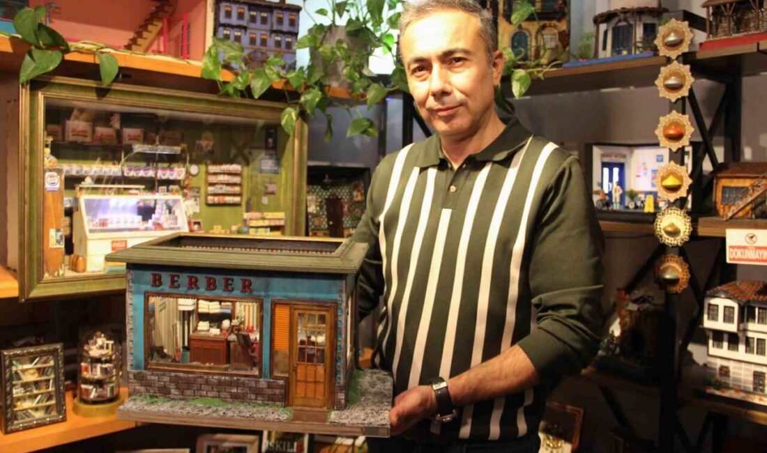 Çorum'un İskilip ilçesinde Cengiz Semerci, 20 yıl önce başladığı minyatür