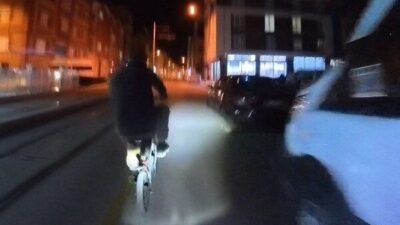 Eskişehir'de F.U. kontrolündeki motosiklet, bisiklete çarpmamak için yaptığı manevra sonrası