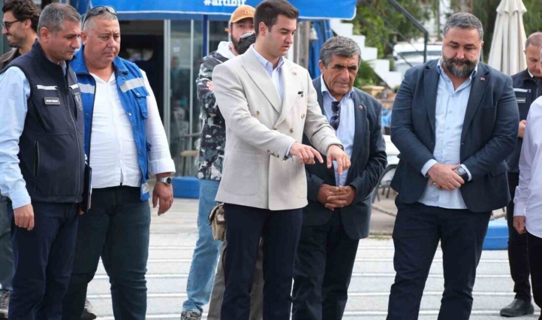 Bodrum Belediye Başkanı Tamer Mandalinci, Yalıkavak Mahallesi'ndeki üstyapı çalışmalarını inceledi