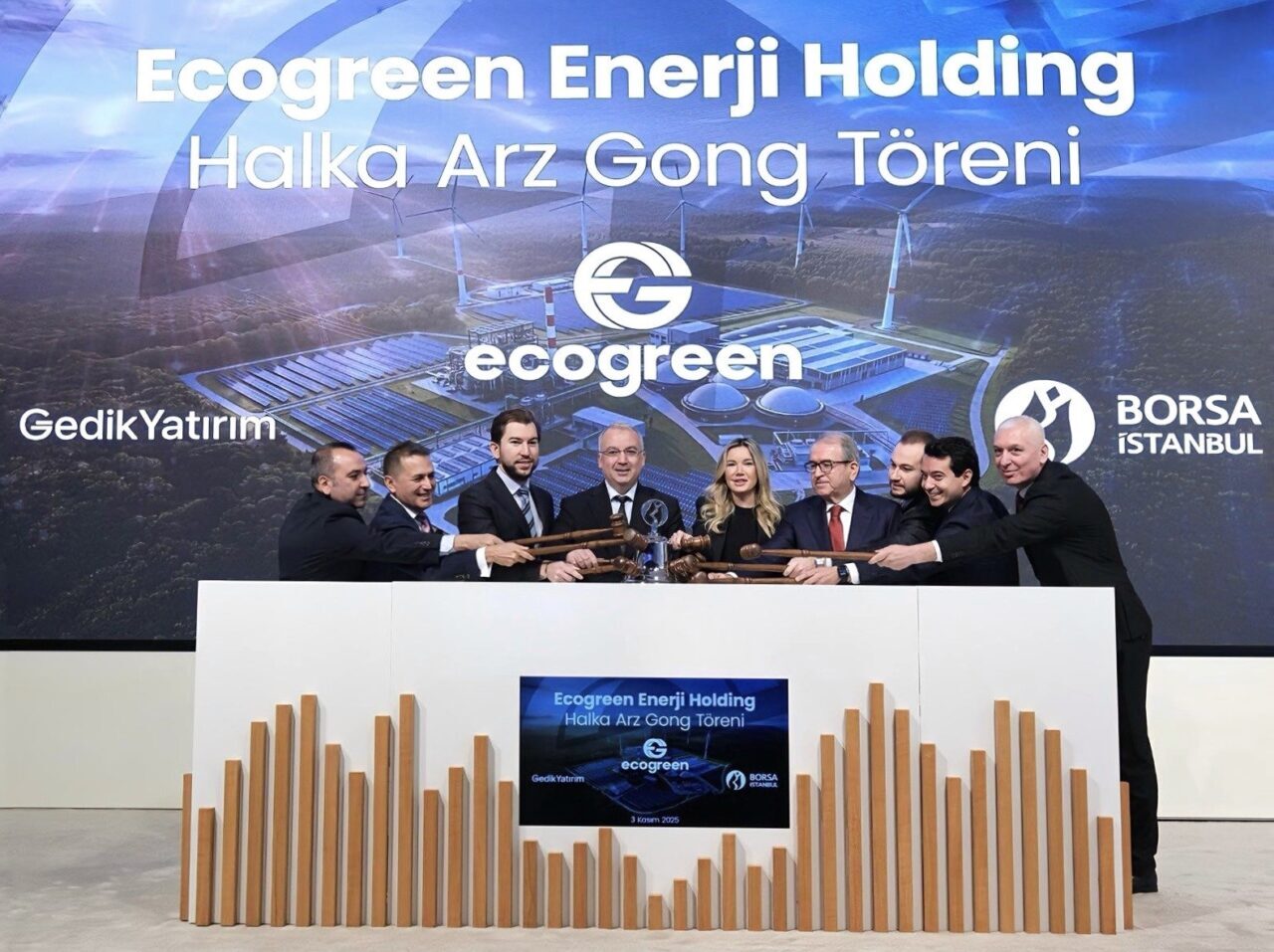 Ecogreen Enerji Holding, Borsa İstanbul'da halka arz işlemlerini tamamlayarak ilk