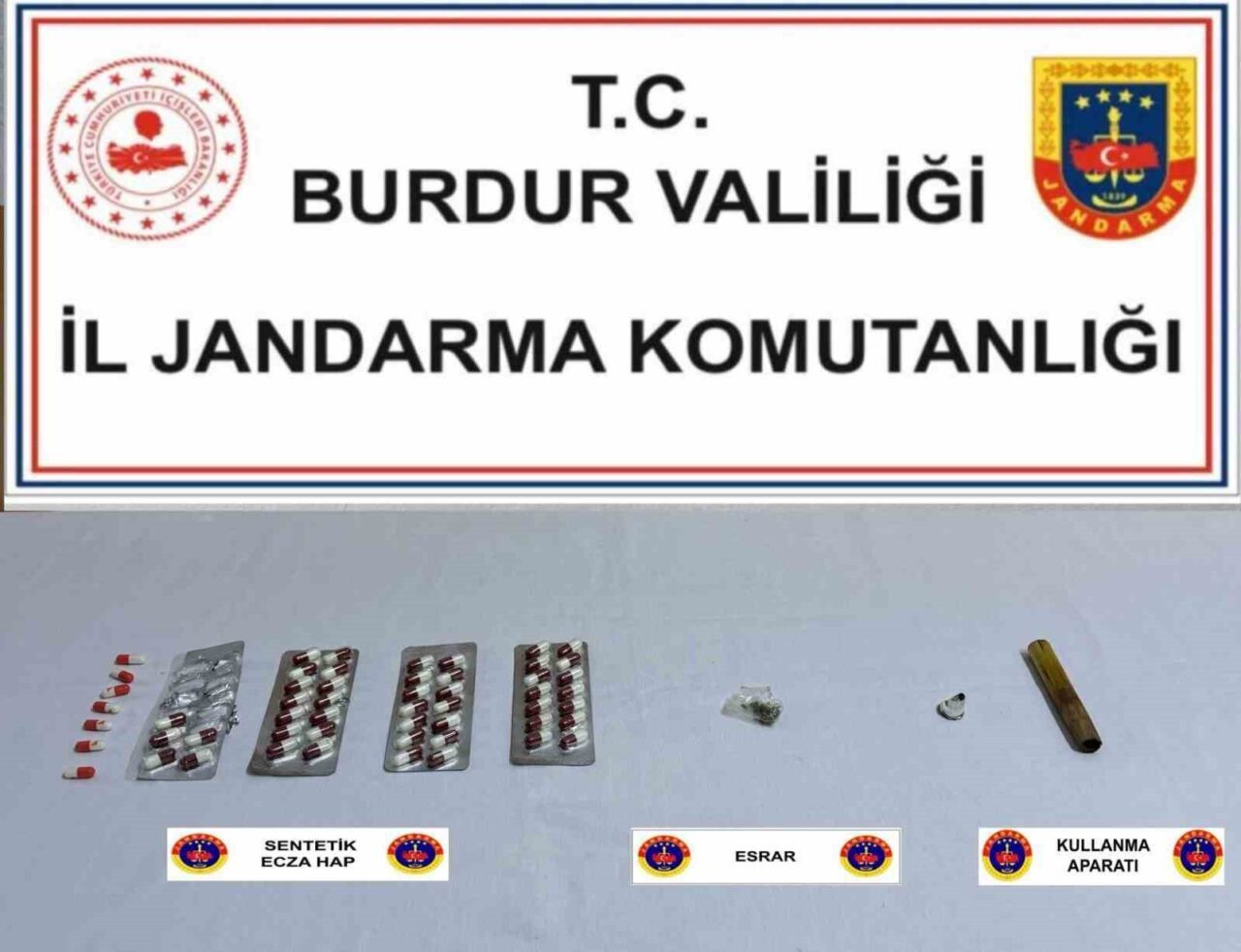 Burdur'da, jandarma ekipleri tarafından düzenlenen operasyonda V.D., K.Ş. ve H.İ.D.