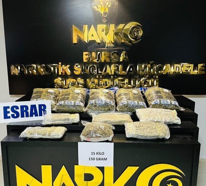Bursa'da Narkotik Suçlarla Mücadele Şube Müdürlüğü, uyuşturucu ticareti yaptığı belirlenen