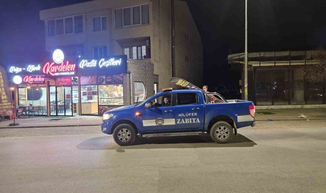 Nilüfer Belediyesi zabıta ekipleri, Çalı Mahallesi'nde yaya ve engelli yollarını