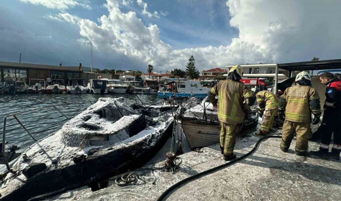 Çeşme'deki Ilıca Yıldızburnu Plajı'nda çıkan yangın, 7 özel tekneye zarar