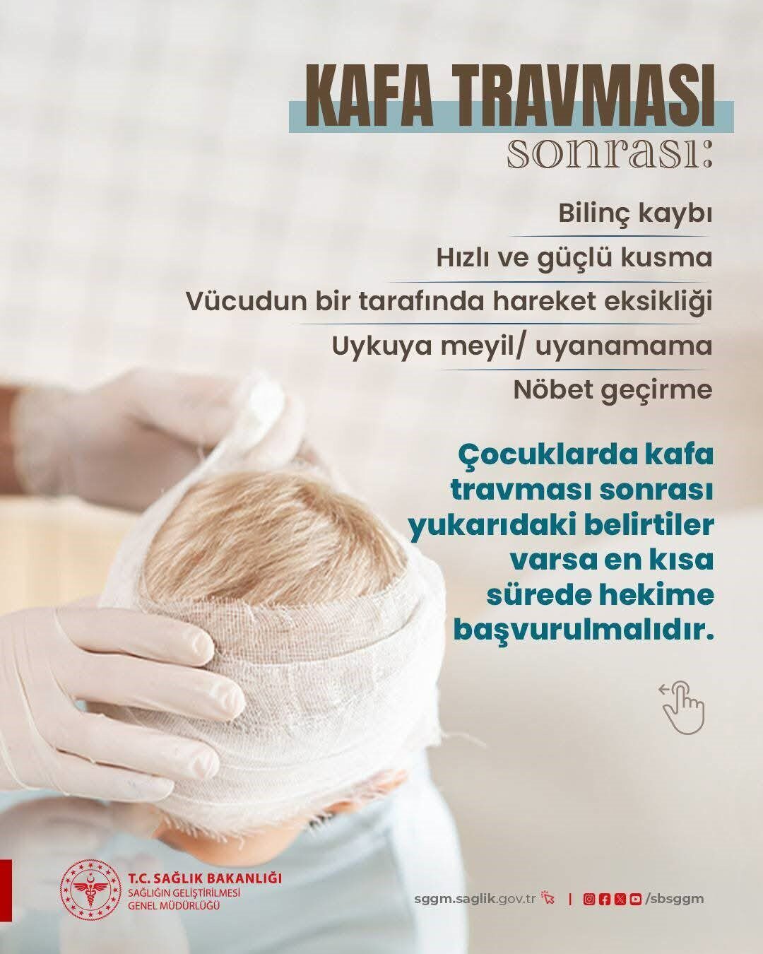 Aydın Atatürk Devlet Hastanesi, iki yaş altı çocukların zıplatılmaması gerektiğini