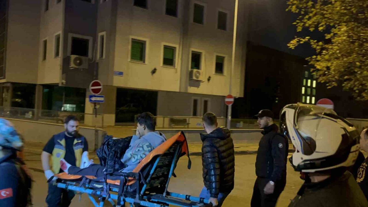 Tekirdağ'ın Çorlu ilçesinde otomobil ve motosiklet arasında bir kaza meydana