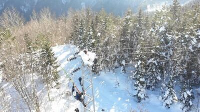 Çoruh Elektrik Dağıtım A.Ş., Doğu Karadeniz'de kış şartlarına karşı enerji