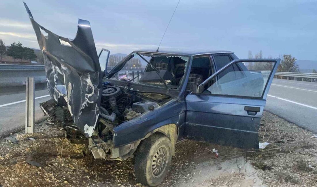 Çorum-Amasya karayolunda meydana gelen kazada Arap P.'nin kullandığı otomobil bariyerlere