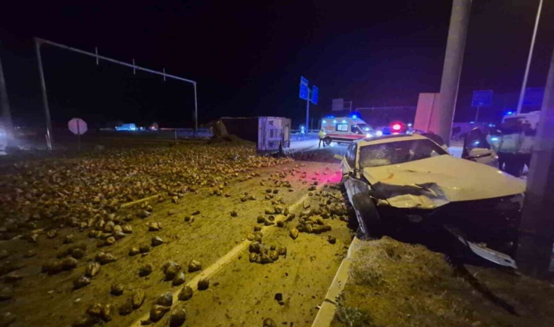 Çorum'un Alaca ilçesinde otomobil ile tır arasında meydana gelen kazada