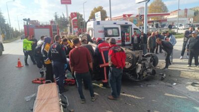 Çorum’un Sungurlu ilçesinde, Altay Ö.'nün kontrolündeki otomobil takla attı. Olay,