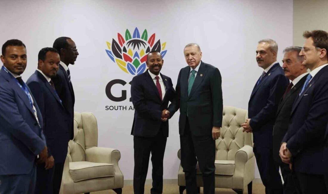 Cumhurbaşkanı Recep Tayyip Erdoğan, G20 Zirvesi kapsamında Güney Afrika'da Etiyopya