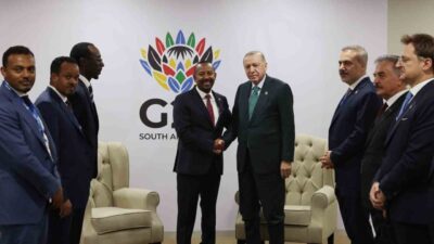 Cumhurbaşkanı Recep Tayyip Erdoğan, G20 Zirvesi kapsamında Güney Afrika'da Etiyopya