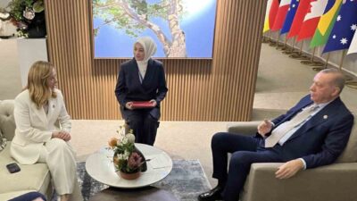 Cumhurbaşkanı Recep Tayyip Erdoğan, G20 Zirvesi kapsamında Güney Afrika'da İtalya